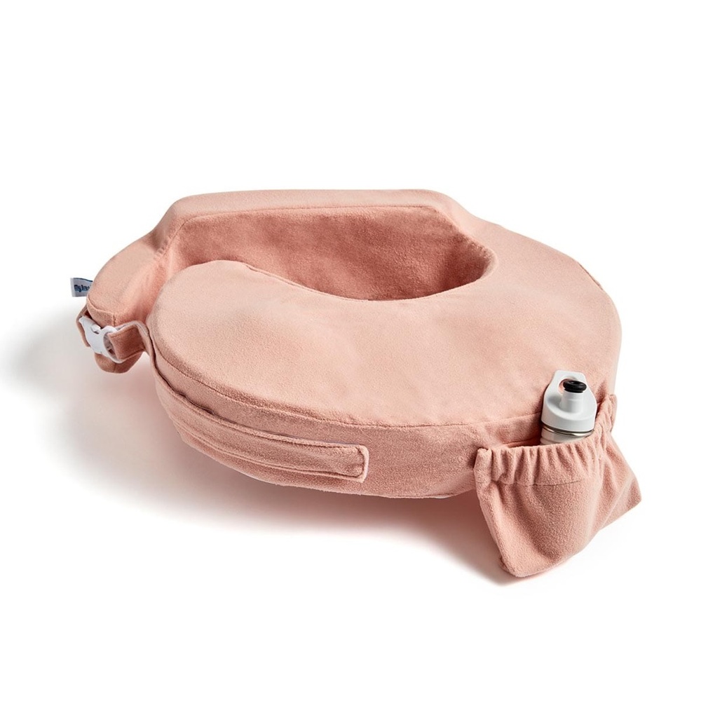 My Brest Friend Plush Pink Nursing Pillow with Bottle Pocket